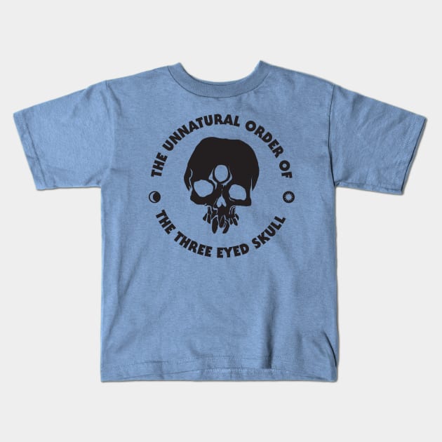 unnatural order of the three eyed skull Kids T-Shirt by APBart